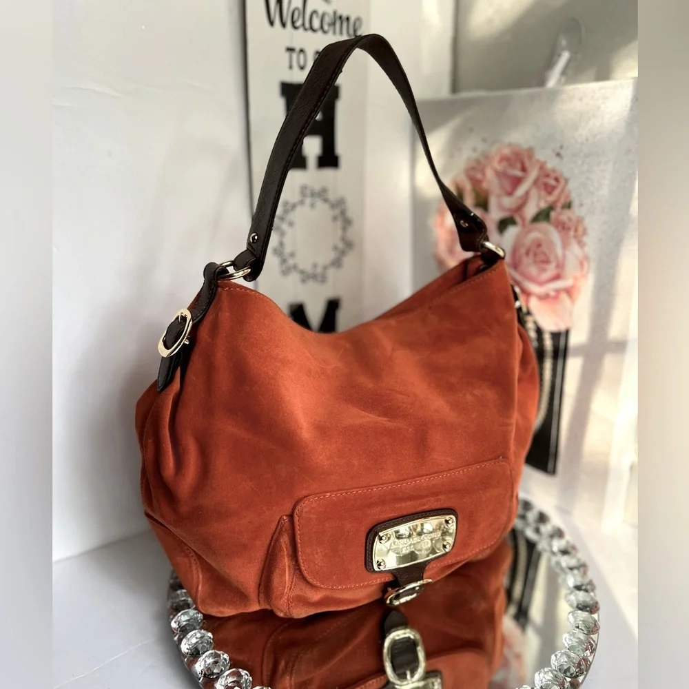 Michael Kors vintage Orange Suede Hobo Bag